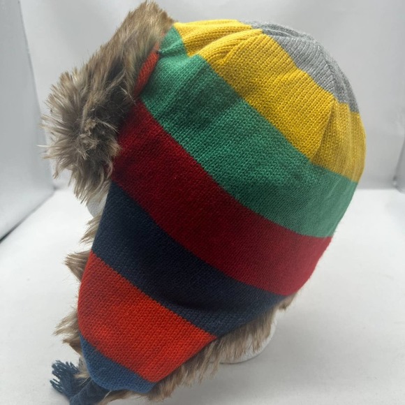 GAP Kids Trapper‎ Hat Multi Color Striped - Picture 1 of 4